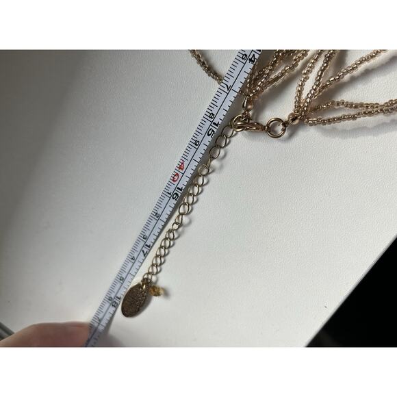 Vintage JULES Multi Layered AB Coated Pink Seed Bead Beaded BIB Necklace - Picture 6 of 6